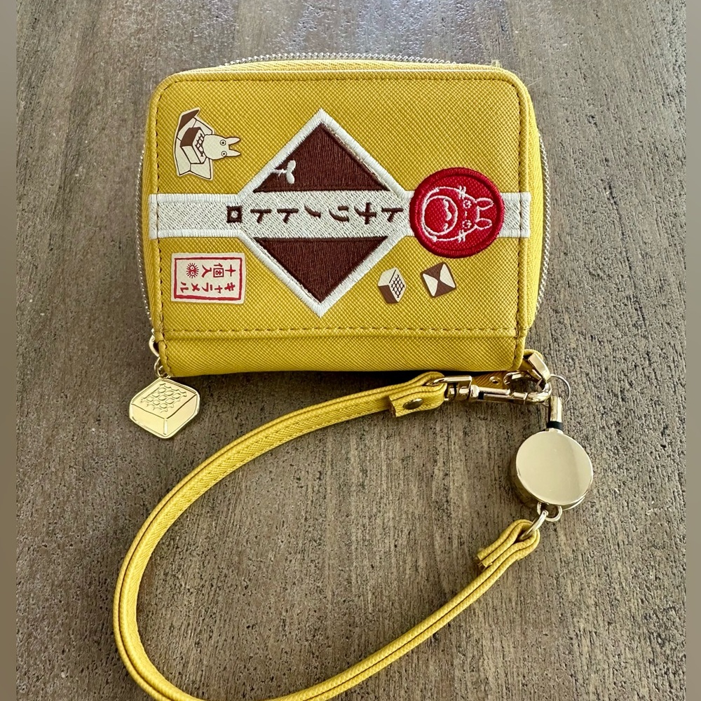 Yellow Wallet with Wrist Strap